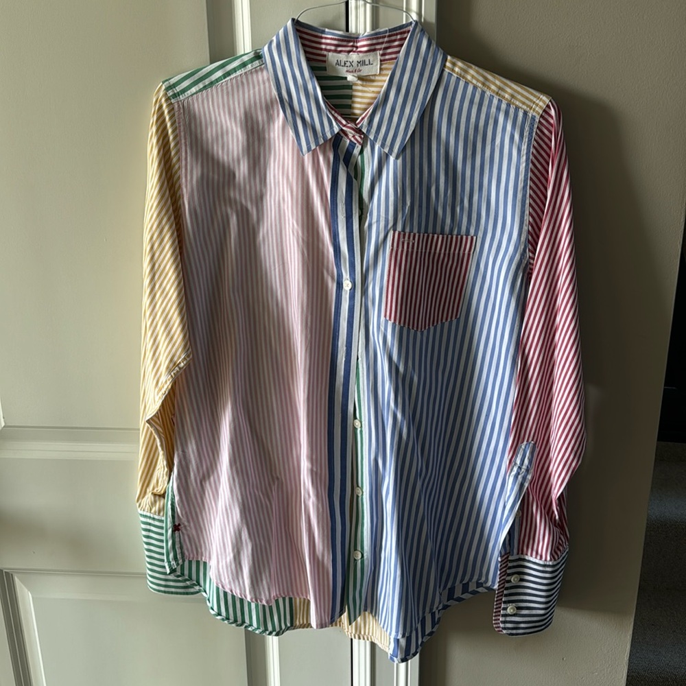 Alex Mill Wyatt Striped Top | Size XL